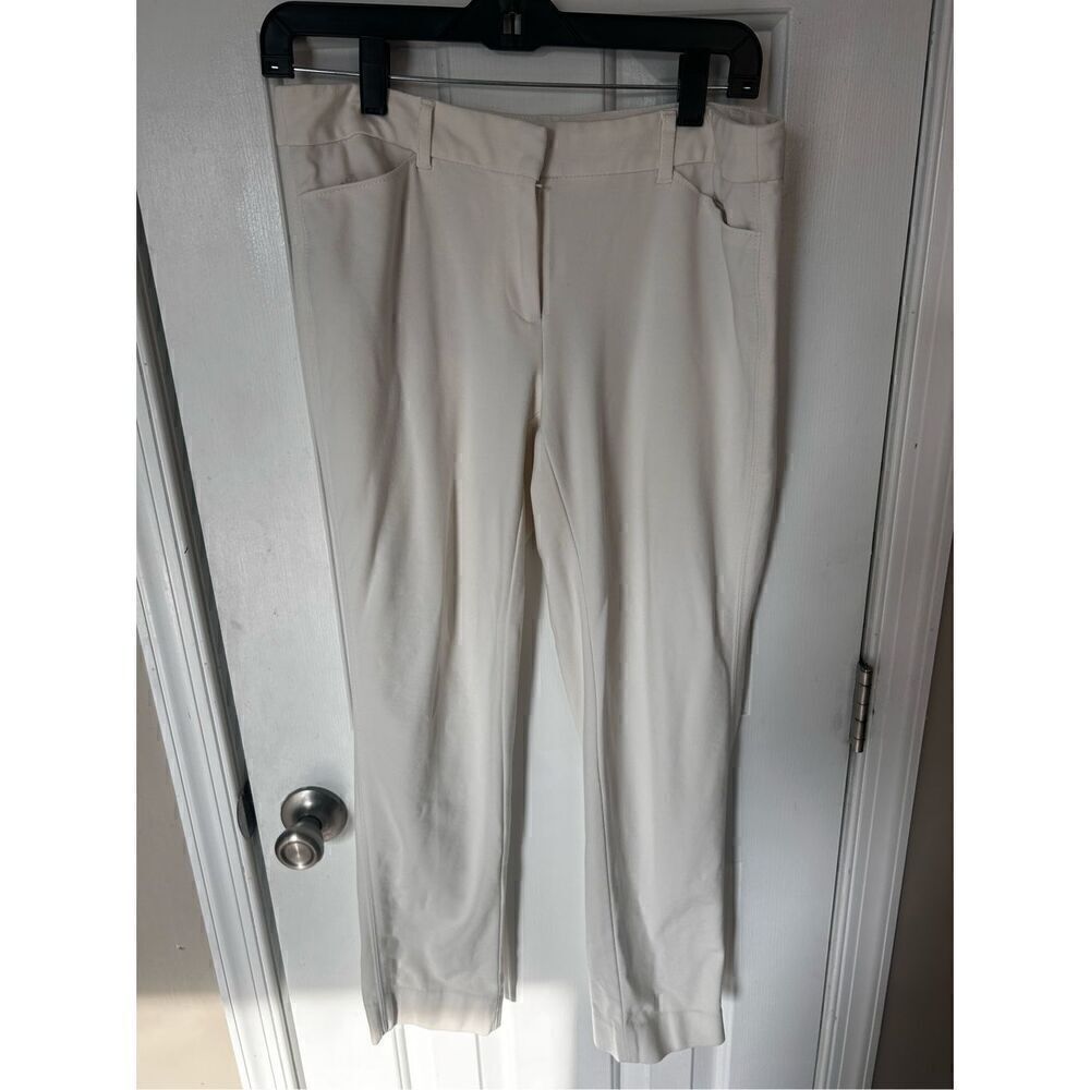 White House black market white ankle stretchy pants dress pants size 6 R